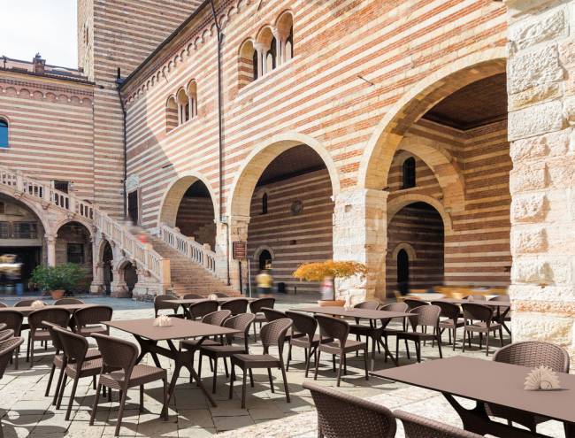 Стол пластиковый Ibiza Table 180 коричневый 1800х900х740 мм Стол пластиковый Ibiza Table 180 коричневый 1800х900х740 мм