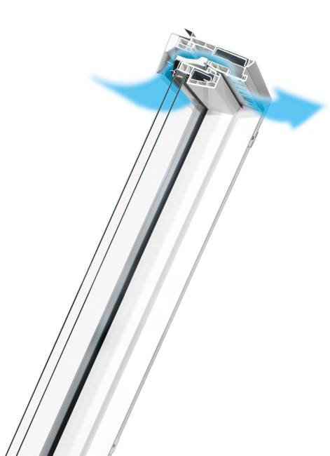 Пластиковое мансардное окно PTP-V U3, однокамерное