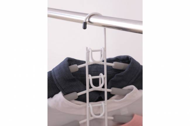 Вешалка-трансформер для одежды Гинго 5 в 1 серая