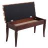 Банкетка Вивальди М с ящиком средне-коричневый, ткань полоса коричн.