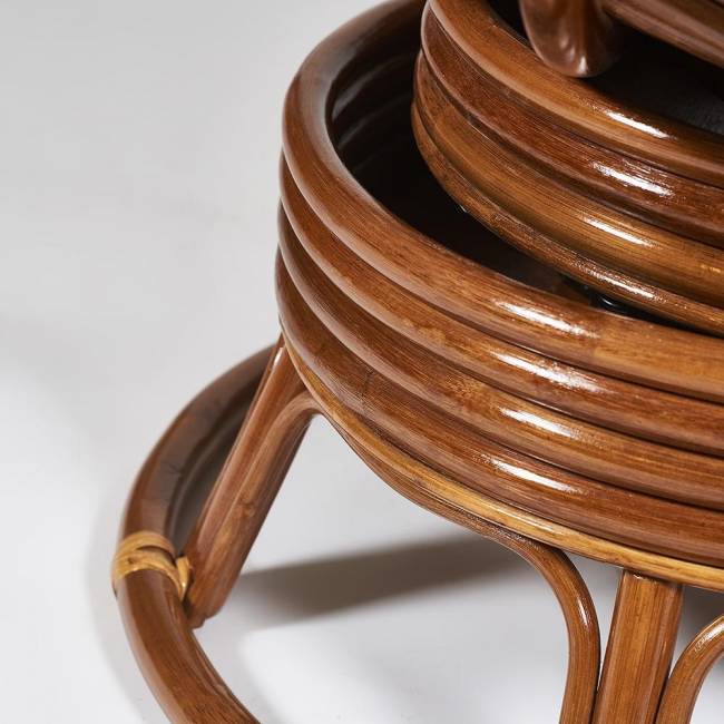 Кресло-качалка Папасан/Papasan (W 23/01 B) /с подушкой/ 115х78х104см, пекан орех, ткань старт Pecan (орех)