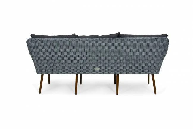 Софа 3х-местная Mokka Rimini с конусными ножками, серая