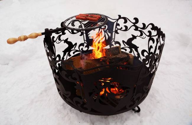 Костровая чаша "Лев", ST3, 3мм Костровая чаша "Лев", ST3, 3мм