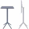 Стол пластиковый барный складной Sky Folding Bar Table 60 темно-серый 600х600х1080 мм
