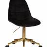 Офисное кресло для персонала DOBRIN MONTY GOLD, чёрный велюр (MJ9-101)