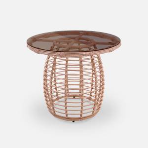 Стол Lotus D930 СТ обеденный (с упаковкой) Ирбис, RAL 1019, CT.Бронза