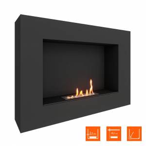 Биокамин SteelHeat WALL GRAND 900 LITE черный (Стандарт)
