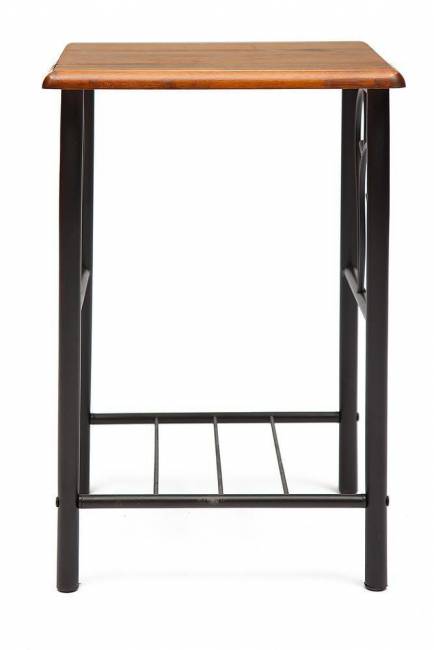 Тумба прикроватная Пикколо/Piccolo металл/гевея, 37х40х60см, черный/красный дуб черный/красный дуб металл/гевея