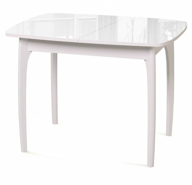 Стол DikLine M40 белый/стекло белое optiwhite
