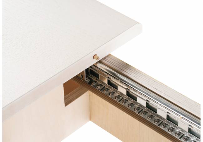 Стол деревянный Морнит 220(320)х110 слоновая кость / золото