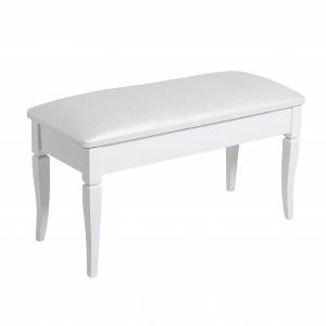 Банкетка Вивальди М с ящиком белый, ткань экокожа белый