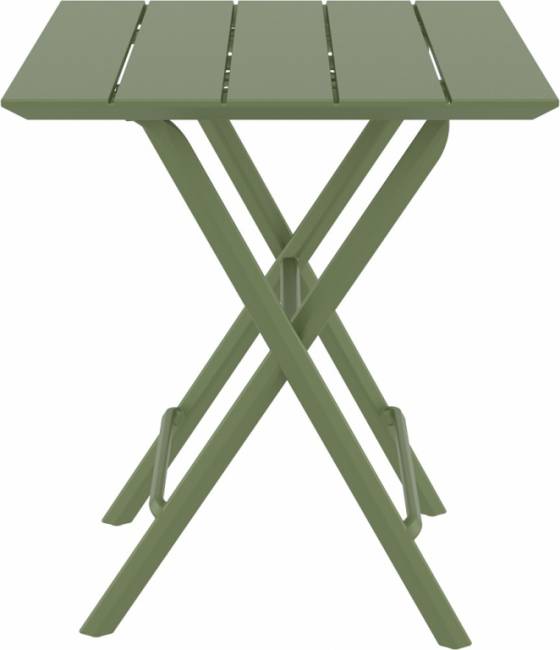 Стол пластиковый складной Helen Folding Table 60 оливковый 600х600х740 мм