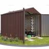 Хозблок SKOGGY секционный с двускатной крышей 3 х 2 м, шоколадный