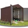 Хозблок SKOGGY секционный с двускатной крышей 3 х 2 м, шоколадный