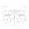 Комплект [стол + 2 стула] Secret de Maison Моник/Monique  металл, стол:62х73, стул: 48х40х93, античный белый Античный белый (Antique White) металл