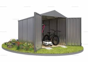 Хозблок SKOGGY секционный с двускатной крышей 4 х 2 м, цинковый