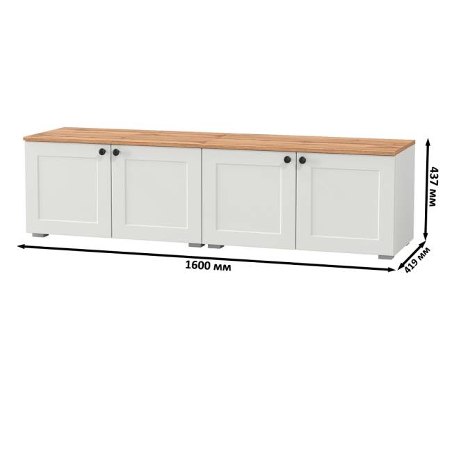 Две тумбы Остин 13.257 цвет белый шагрень/дуб крафт золотой