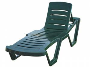Пластиковый лежак-шезлонг "Элегия" Зеленый