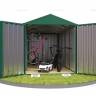 Хозблок SKOGGY секционный с двускатной крышей 4 х 2 м, зелёный мох