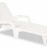 Шезлонг B:rattan МАЙАМИ / MIAMI складной, белый (дисконт)