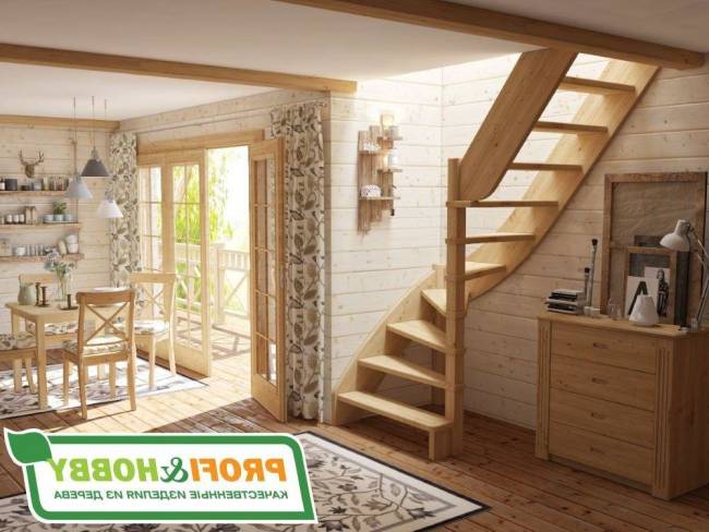 Деревянная лестница ЛС-92м под покраску