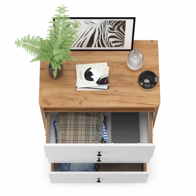 Комод Вуди 13.293 цвет белый премиум/дуб крафт золотой Комод Вуди 13.293 цвет белый премиум/дуб крафт золотой