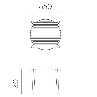 Столик пластиковый журнальный Doga агава Ø500х400 мм Столик пластиковый журнальный Doga агава Ø500х400 мм