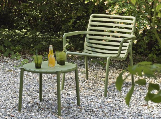 Столик пластиковый журнальный Doga агава Ø500х400 мм Столик пластиковый журнальный Doga агава Ø500х400 мм