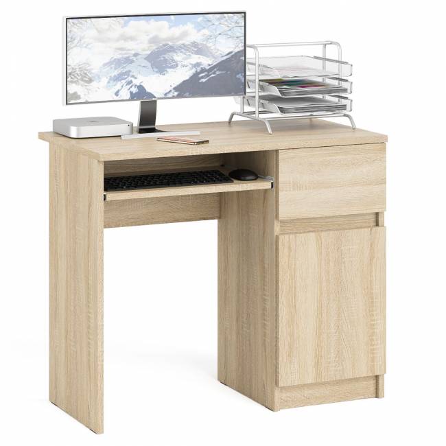 Стол компьютерный Мори МС-1 правый цвет дуб сонома