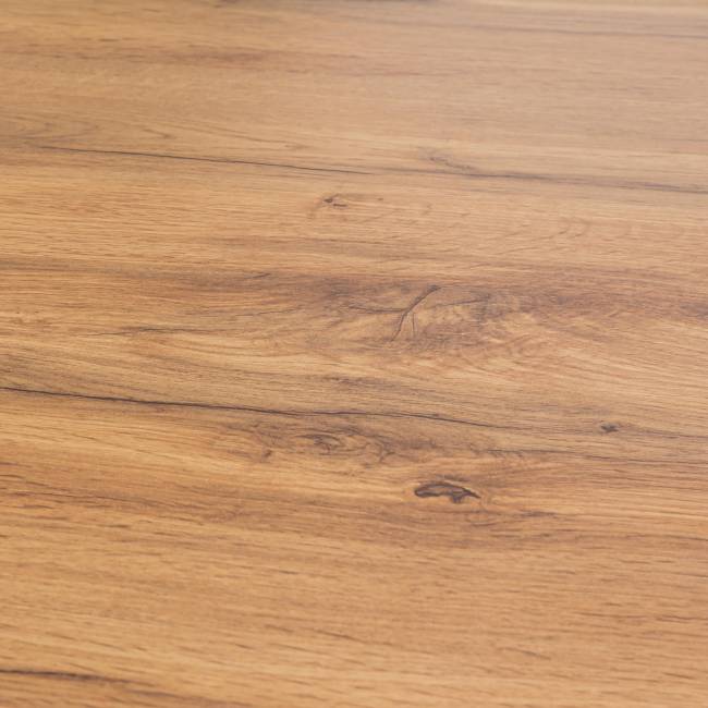 Стол Плуто/Pluto ЛДСП/металл, 120х80х77см, дуб вотан/черный Дуб вотан/Черный ЛДСП/металл