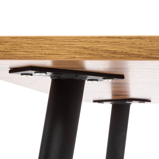 Стол Плуто/Pluto ЛДСП/металл, 120х80х77см, дуб вотан/черный Дуб вотан/Черный ЛДСП/металл