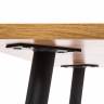 Стол Плуто/Pluto ЛДСП/металл, 120х80х77см, дуб вотан/черный Дуб вотан/Черный ЛДСП/металл