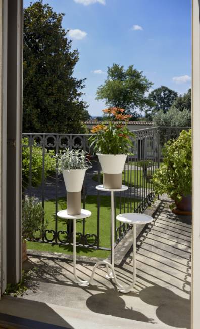 Ваза для цветов Mimosa лен, тортора Ø195х310 мм