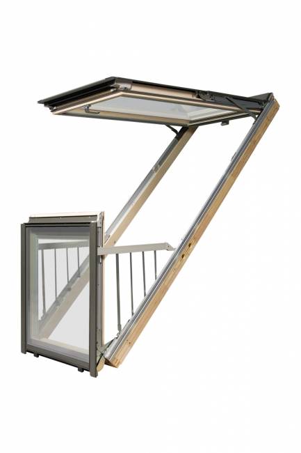 Окно-балкон FAKRO FGH-V P2 Galeria, двустворчатое Окно-балкон FAKRO FGH-V P2 Galeria, двустворчатое
