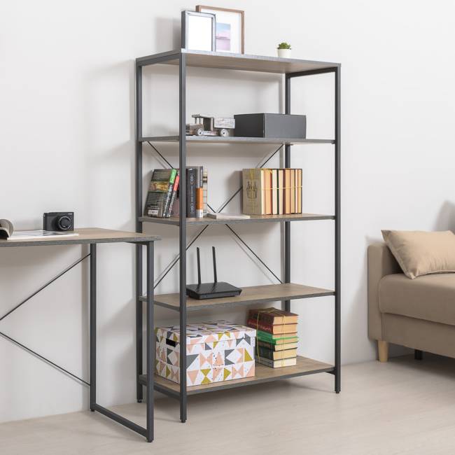 Стенка для гостиной Трувор № 14 с пеналом-витриной с подсветкой цвет дуб гранж песочный/интра