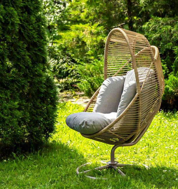 "Барселона" кресло-кокон из искусственного ротанга, цвет соломенный "Барселона" кресло-кокон из искусственного ротанга, цвет соломенный