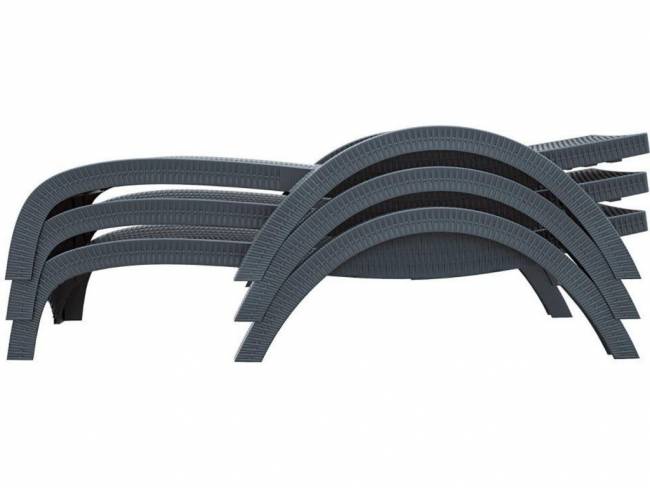 Шезлонг пластиковый с матрасом GS 1009 (Fiji) коричневый, слоновая кость 1870x730x340 мм